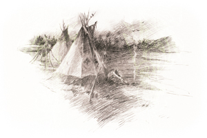 “Hiawatha in his wigwam sat lamenting”